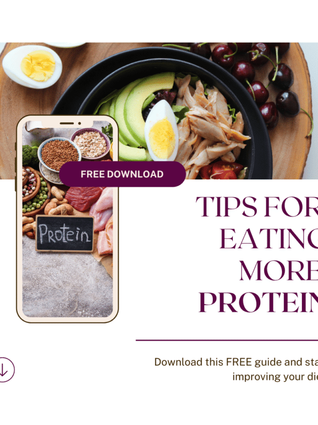 Free guide: TIPS FOR EATING MORE PROTEIN