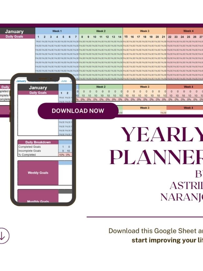 Yearly Planner for consistency